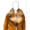 G-Gator Ladies Genuine Sheepskin Single-Breasted Trench Coat With Fox Fur Collar 0105.